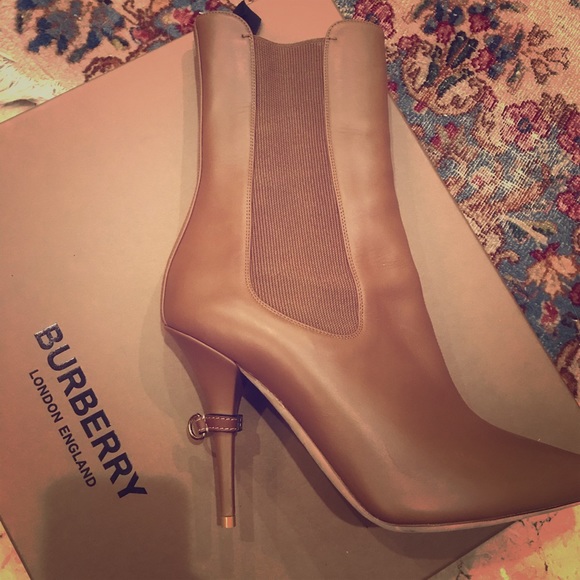 burberry peep toe booties